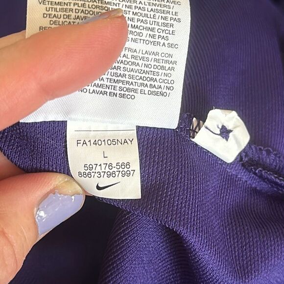 NFL Nike On Field Apparel Baltimore Ravens Purple Polo Short sleeve Sz L Dri Fit - Picture 9 of 9